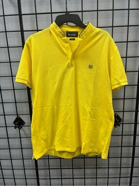 The Kooples Sport Mens Golf Polo Shirt Size L Yellow Gold Cotton Pique